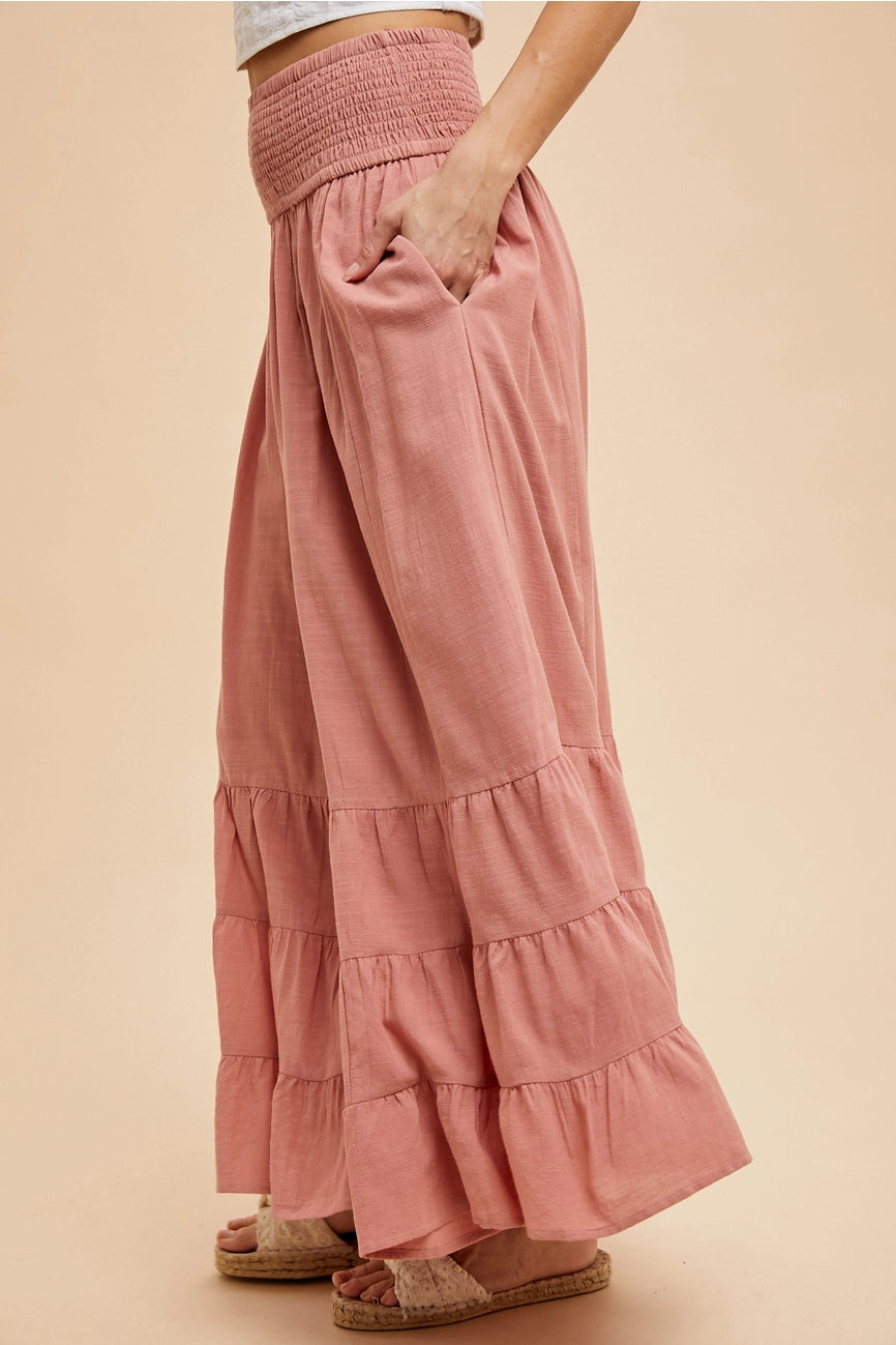 Smocked Ruffled Skirt