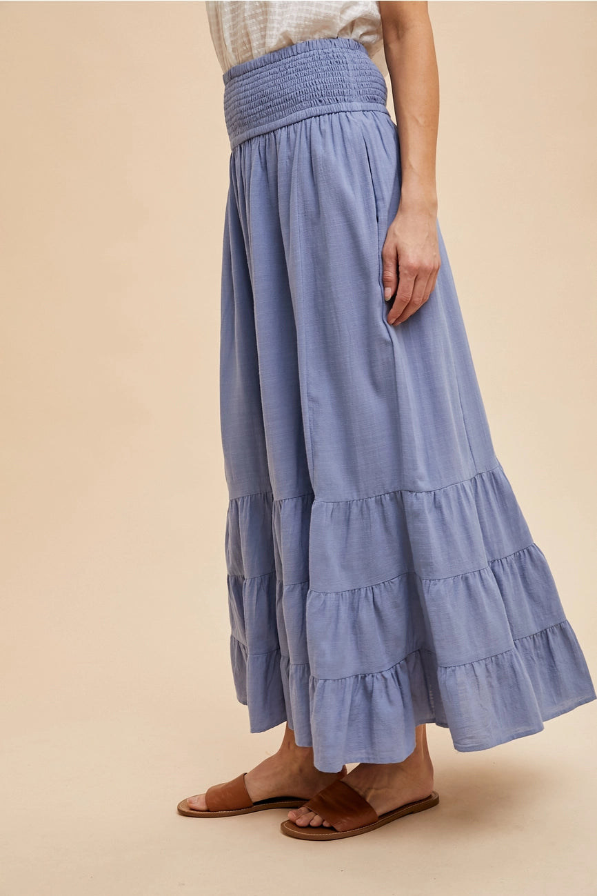 Smocked Ruffled Skirt
