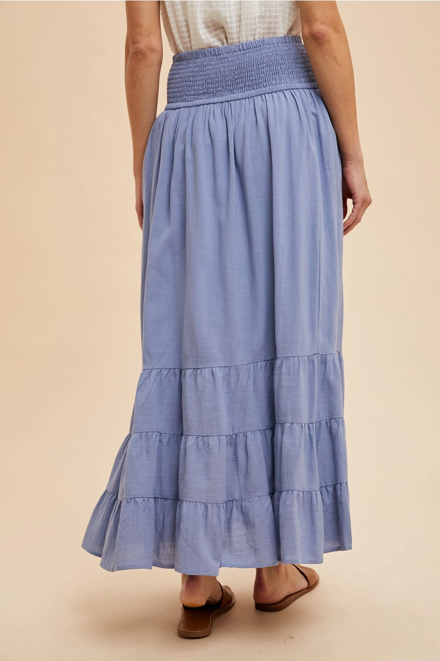 Smocked Ruffled Skirt