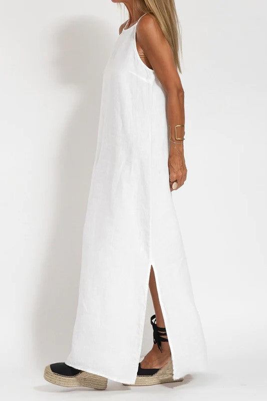 Natural Outfits Beach Strappy Maxi Dress